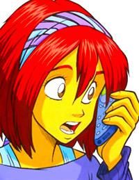 Poze witch - wiil speaking on the phone - Witch